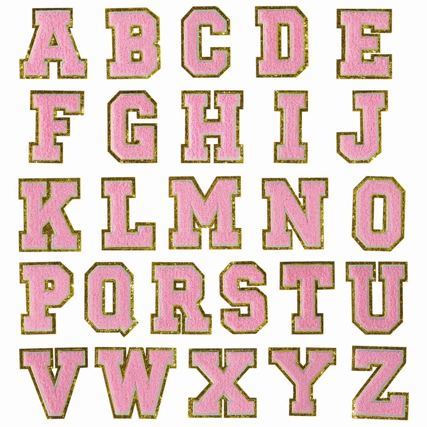 PINK Chenille Letter 2"or 3"