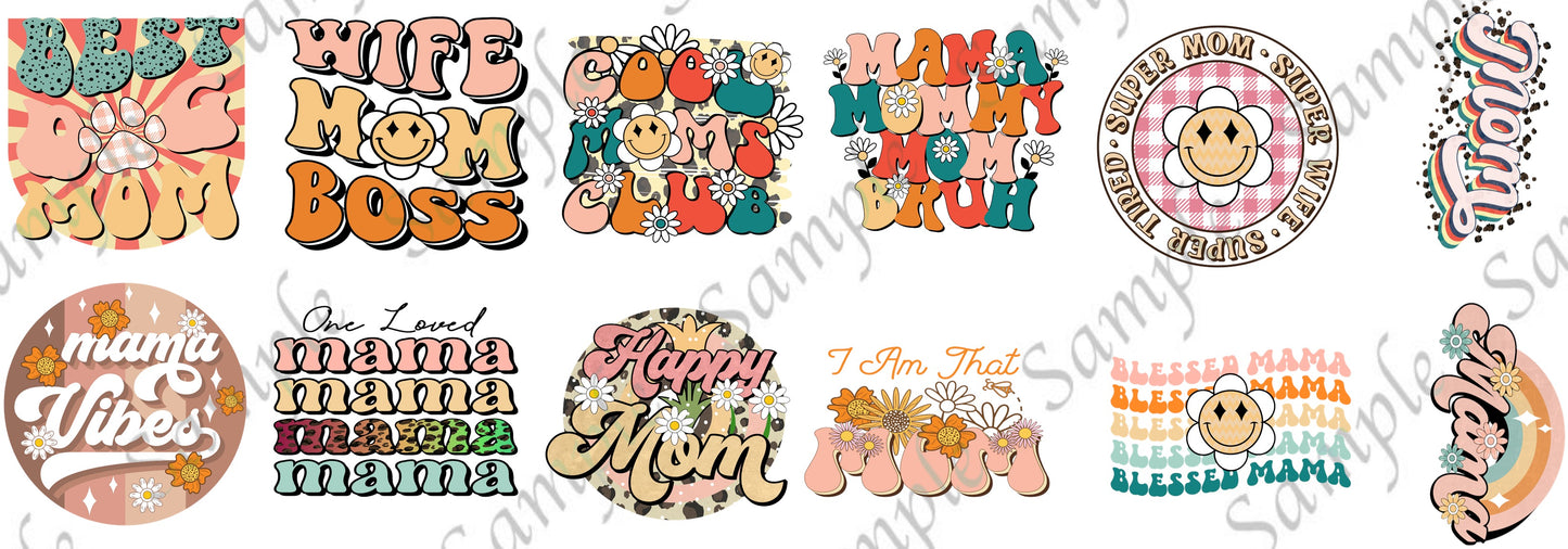 Mother’s Day RETRO SUBLIMATION Transfer Bundles