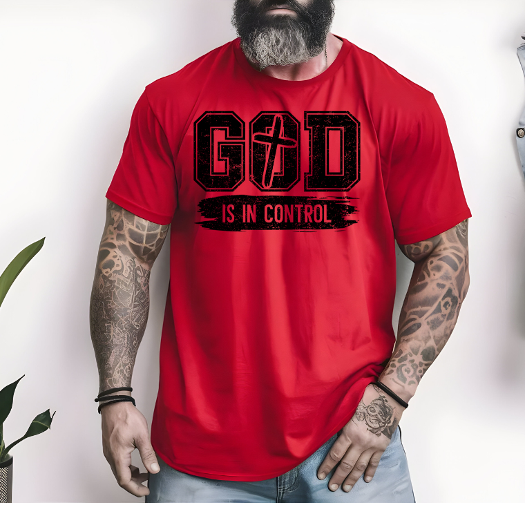 GOD is in Control (Screenprint Transfer)
