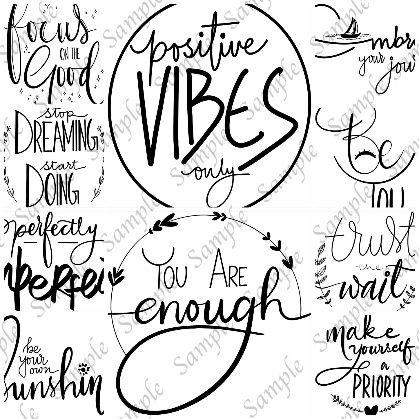 Inspirational Sublimation Transfer Bundles