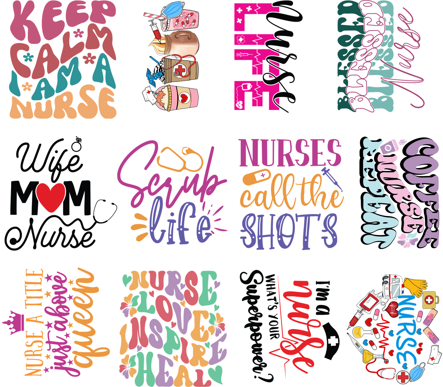 Nurse Sublimation Gang Sheet