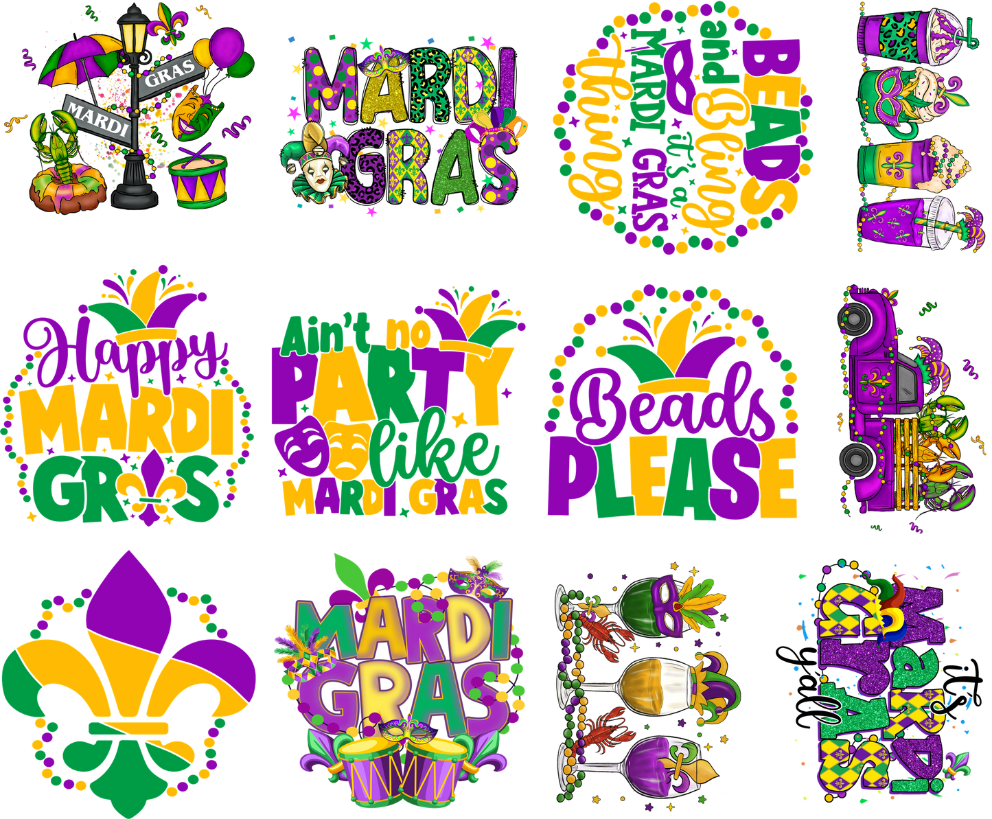 Mardi Gras Sublimation BUNDLE