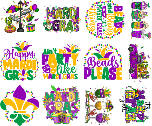 Mardi Gras Sublimation Gang Sheet