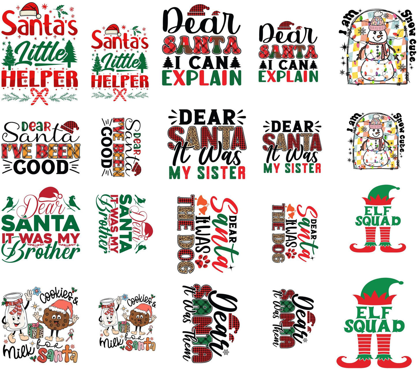Kids Holiday Sublimation Gang Sheet