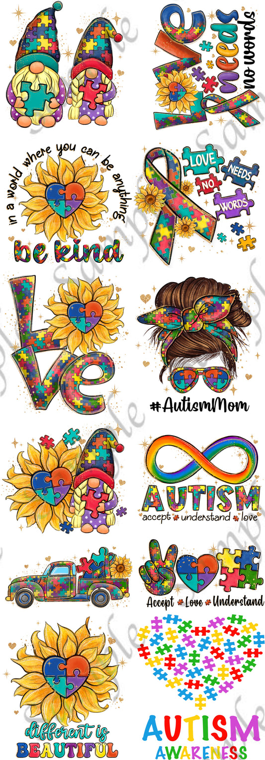 Autism Sublimation Transfer Bundles