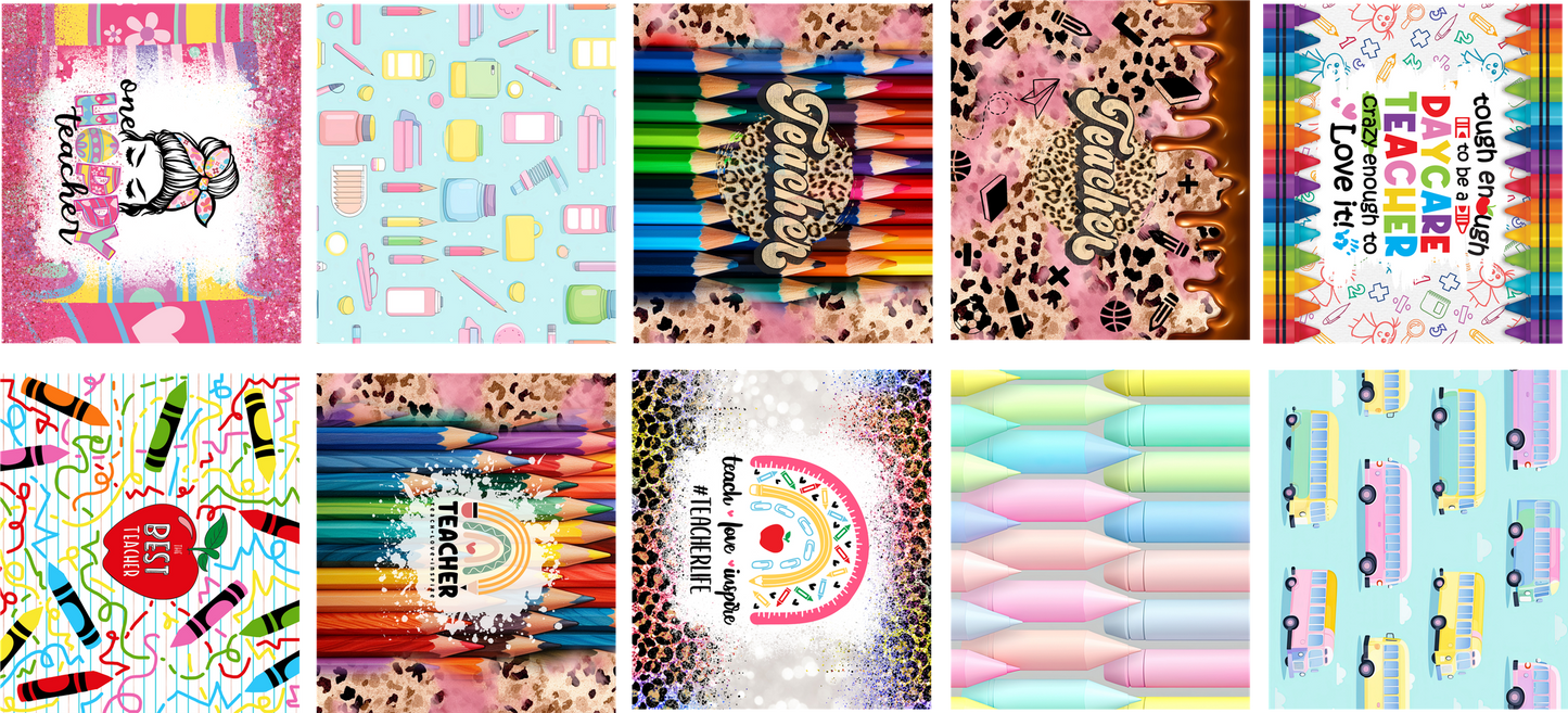 Teacher (Tumbler Wraps) (Sublimation)