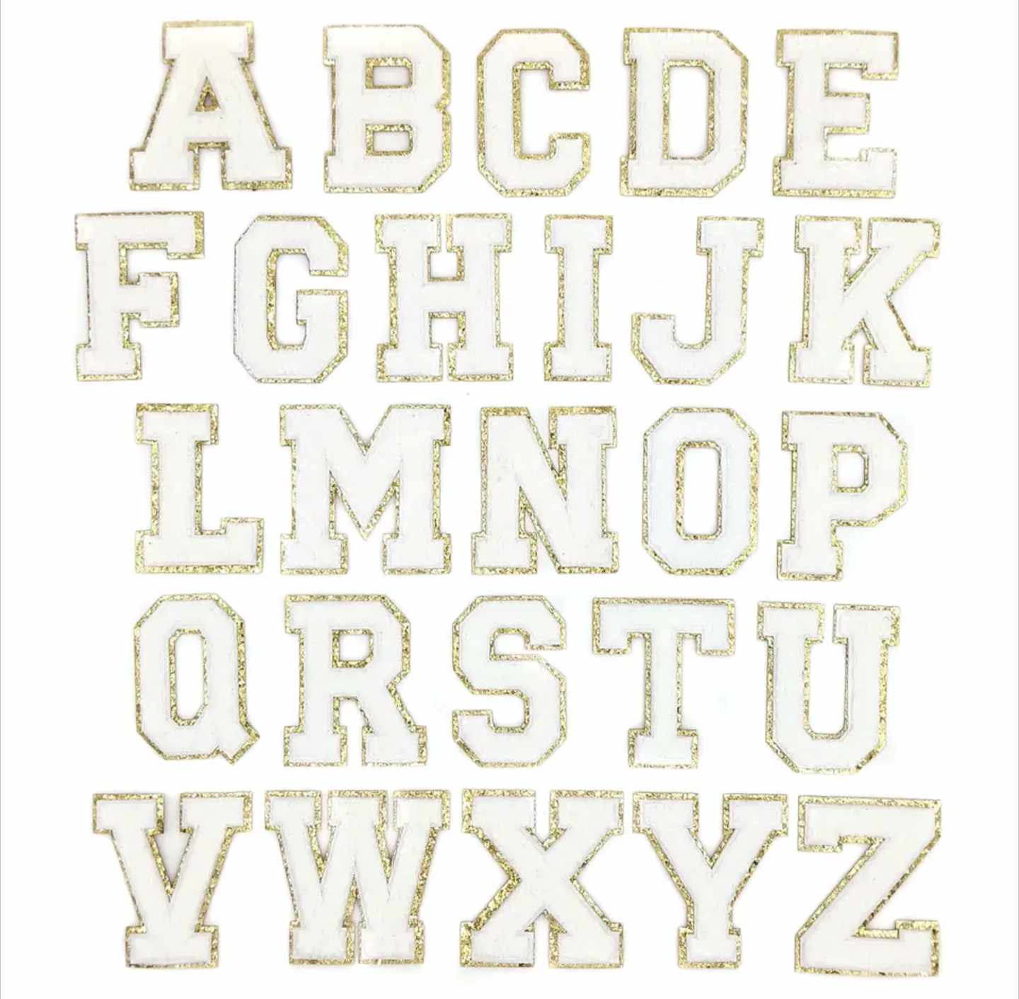 WHITE Chenille Letter 2" or 3"