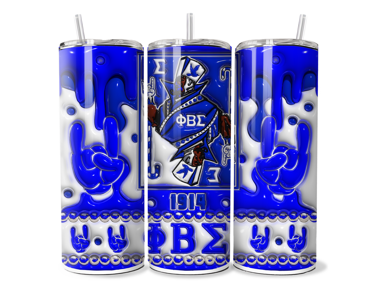 Divine 9 (BUBBLE) 20oz Sublimation Tumbler Wraps