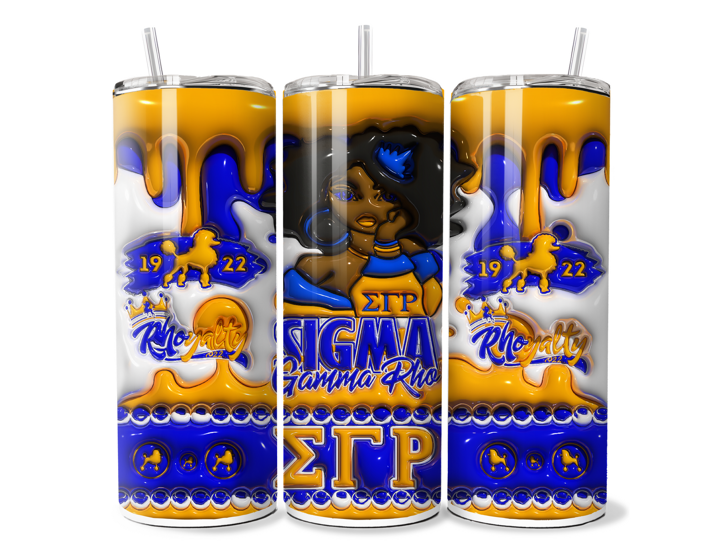Divine 9 (BUBBLE) 20oz Sublimation Tumbler Wraps