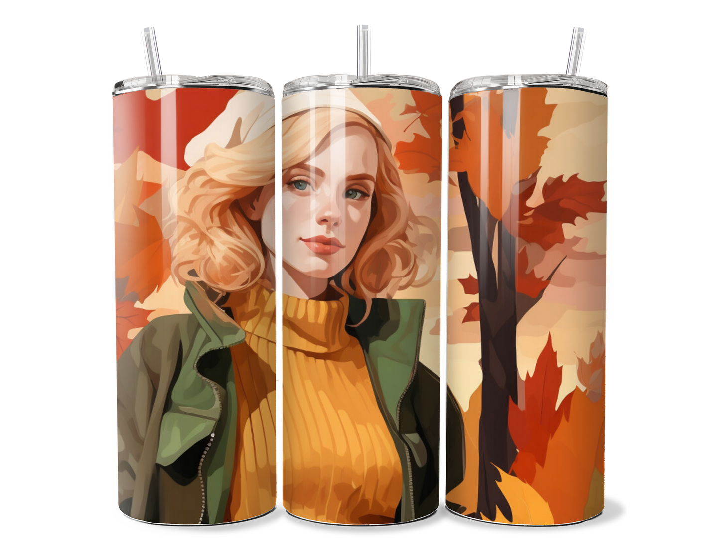 $2 Tuesday ONLY - Fall Ladies (Tumbler Wraps) (Sublimation)