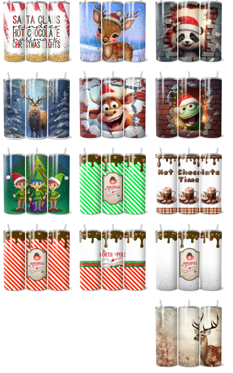 Christmas-1 TUMBLER WRAPS (2pks)
