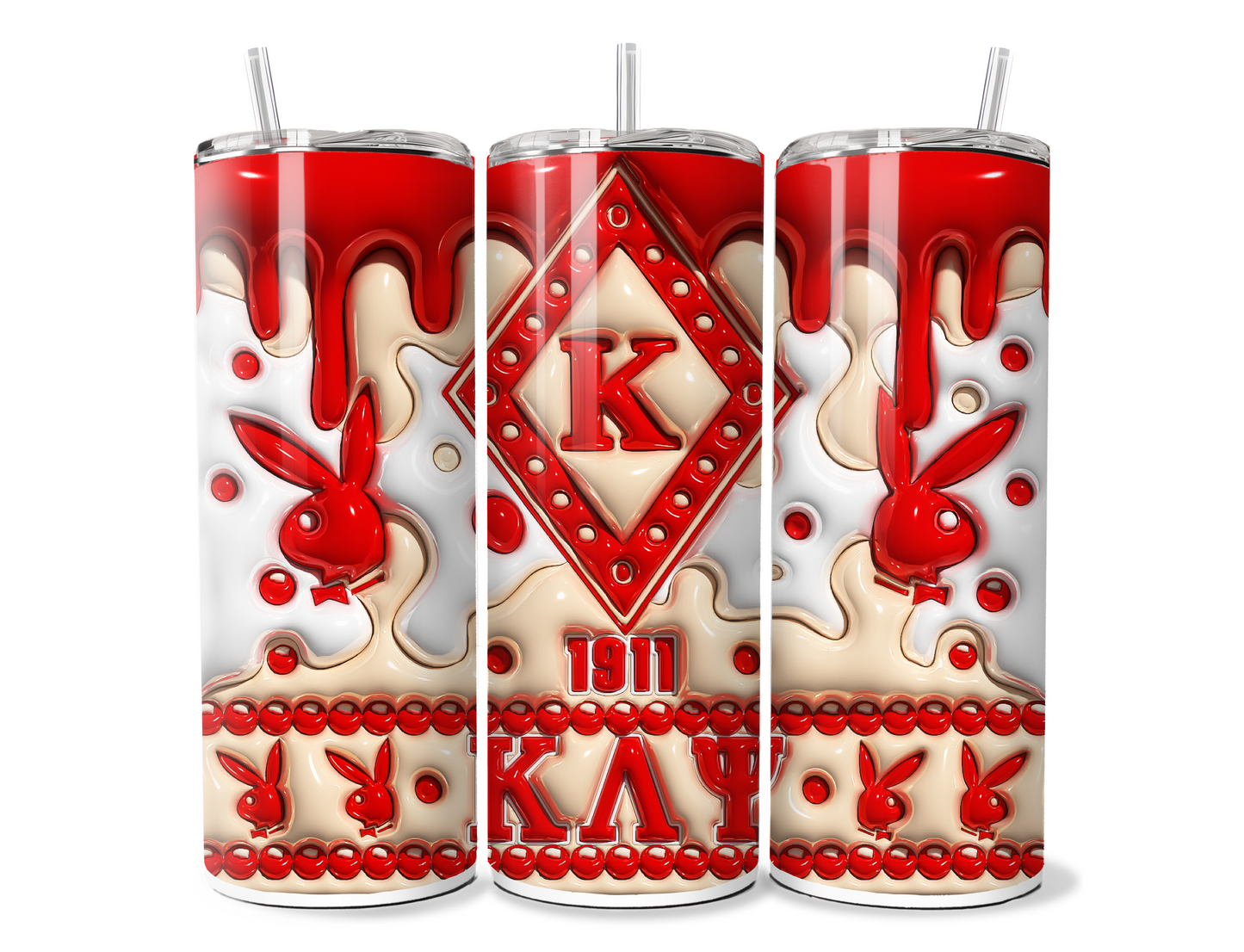 Divine 9 (BUBBLE) 20oz Sublimation Tumbler Wraps