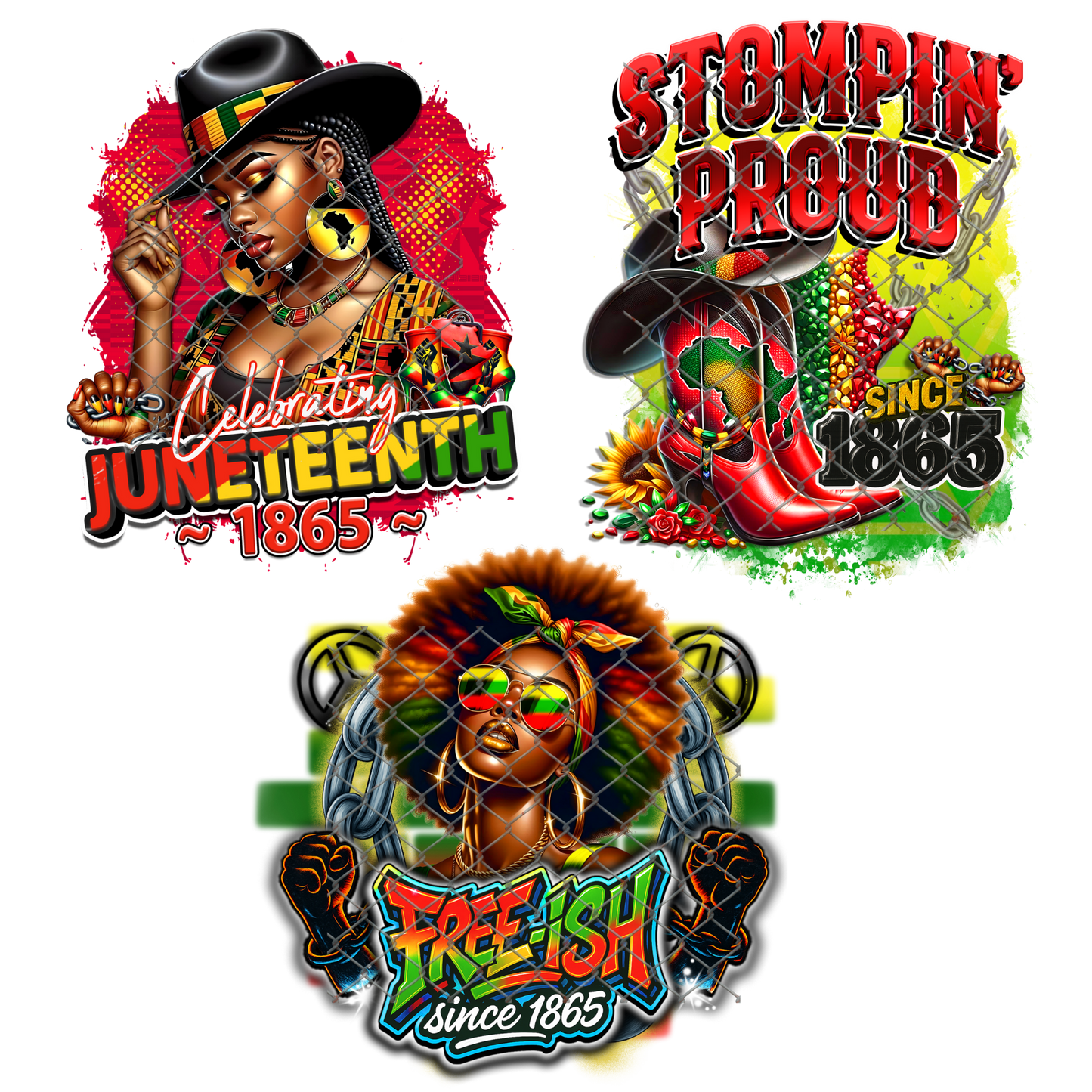 JUNETEENTH COWGIRL (Singles) Sublimation T-Shirt Transfers