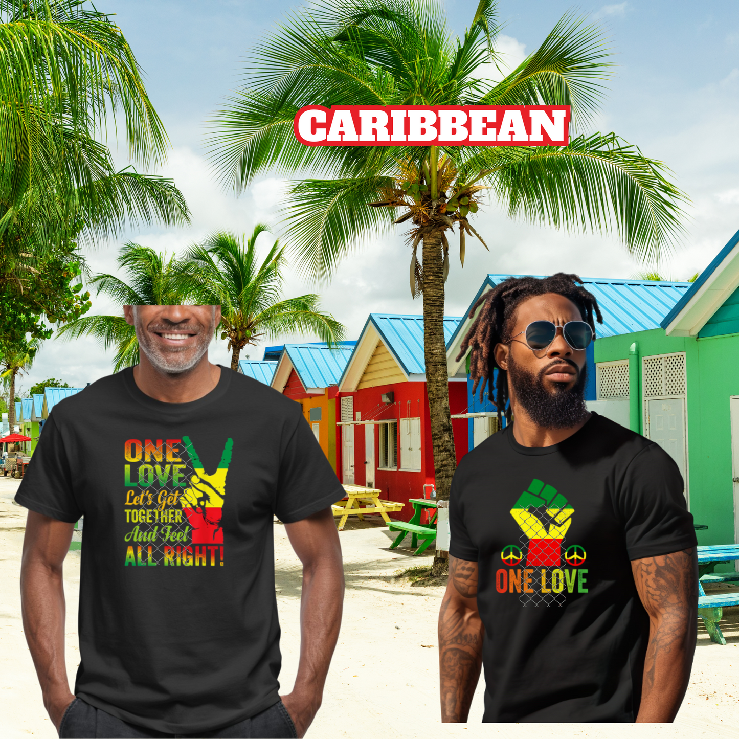 CARIBBEAN Collection (Full Color Clear Film Screenprint Transfer)