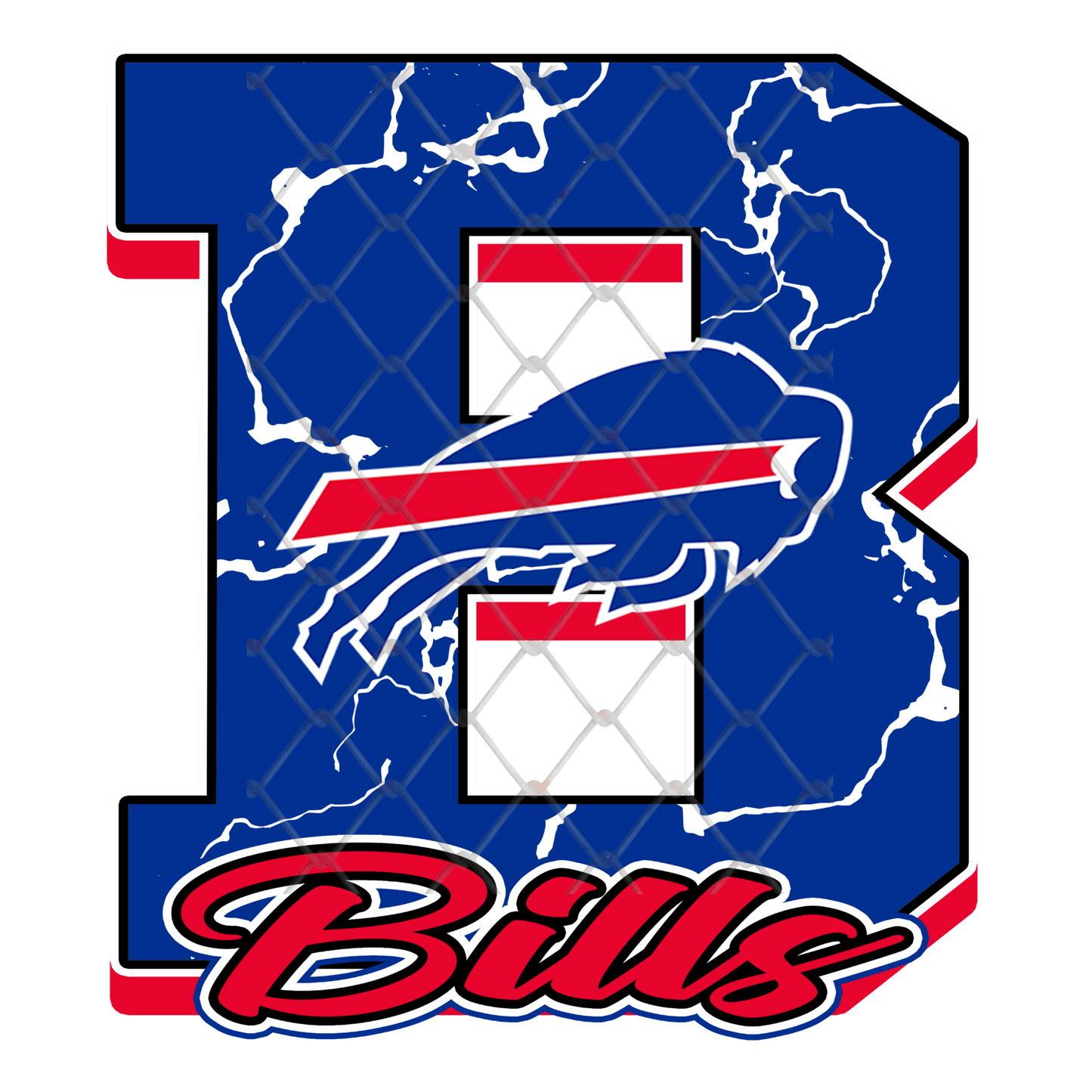 $2 Tuesday ONLY - FOOTBALL MARBLE LETTER T-SHIRT TRANSFERS (SUBLIMATION)