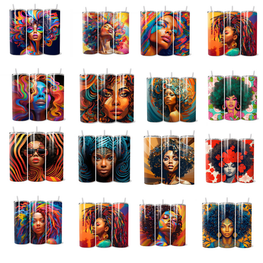 Ebony Ladies (Tumbler Wraps) (Sublimation)