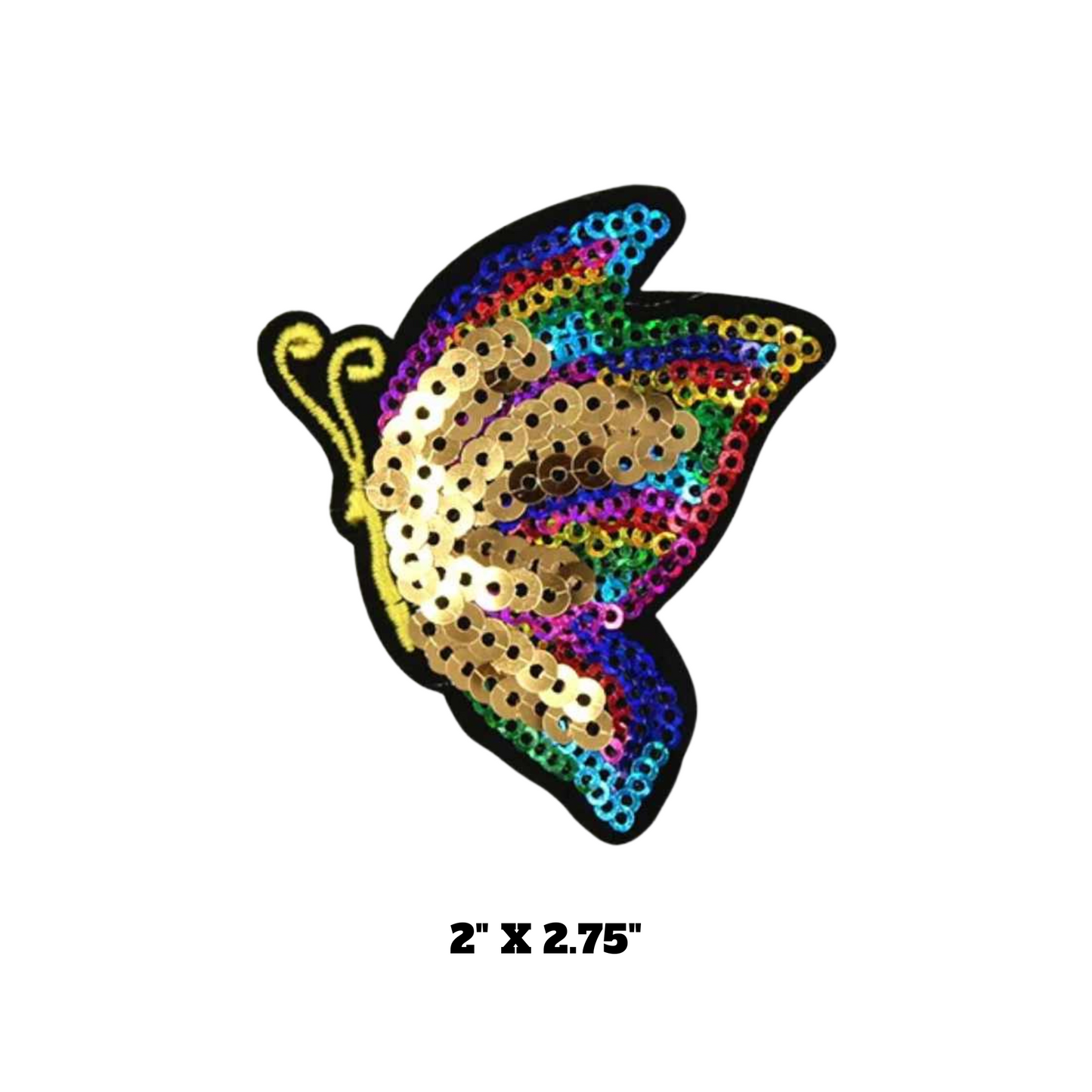 Butterfly Sequin Patch (Small) (2.75" X 2")