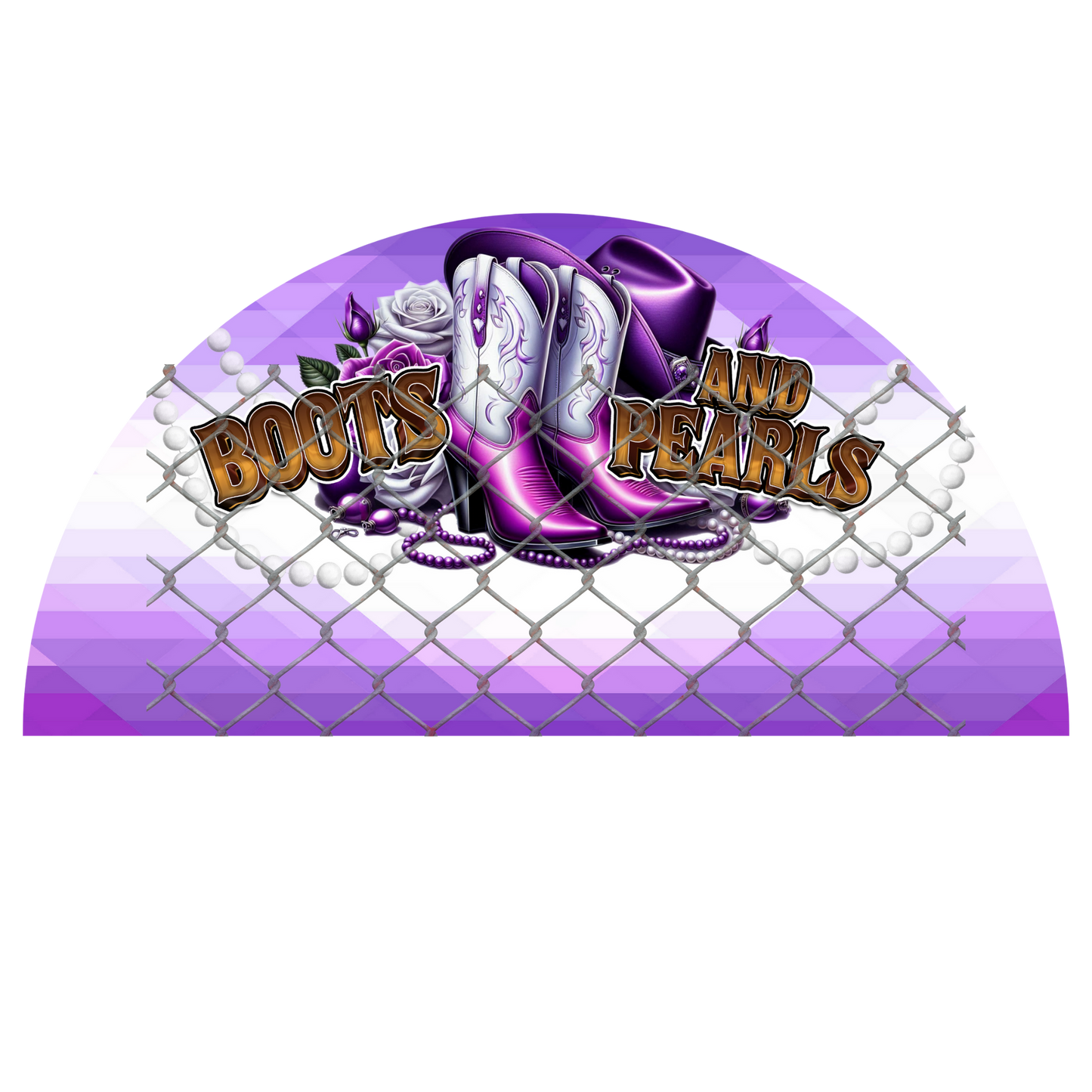 BOOTS & PEARLS (COLORS) CLACK FAN TRANSFERS (SINGLES) (Sublimation)(Ready to Press)