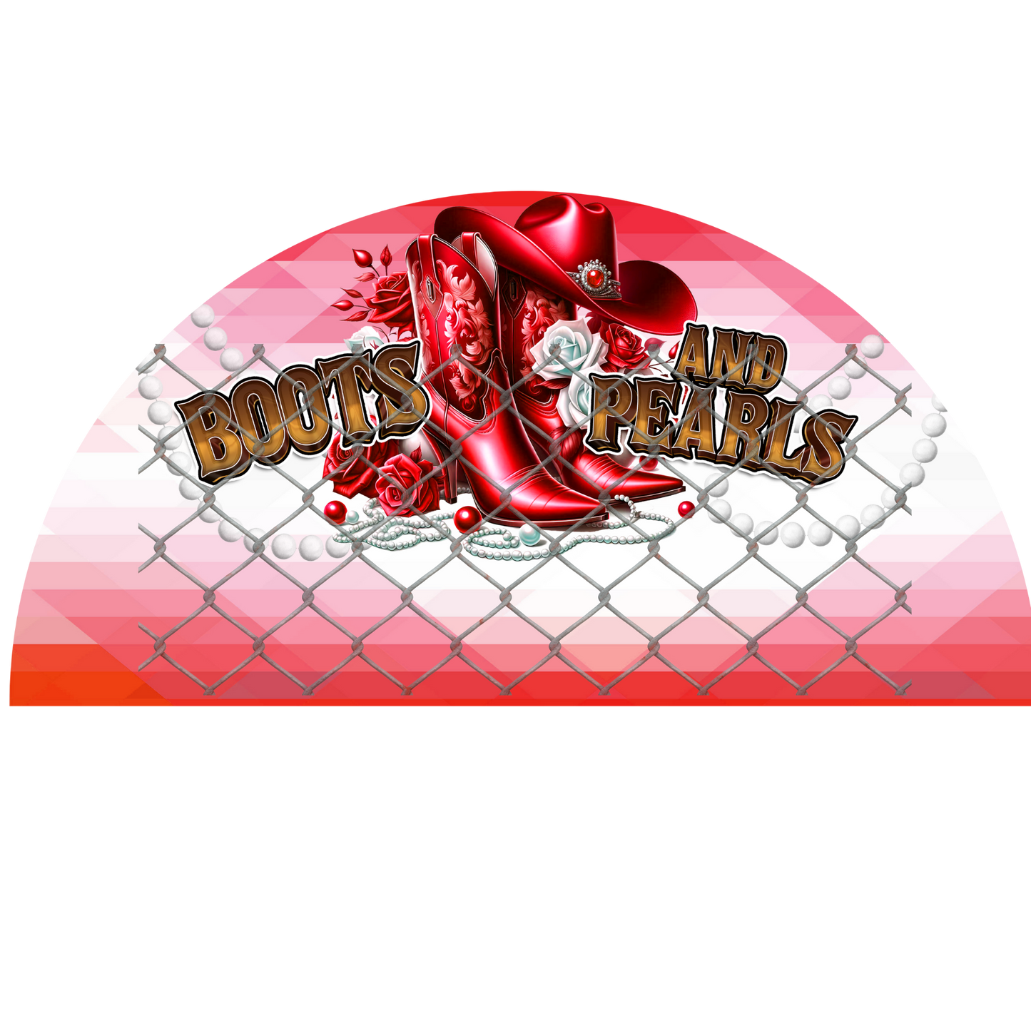 BOOTS & PEARLS (COLORS) CLACK FAN TRANSFERS (SINGLES) (Sublimation)(Ready to Press)