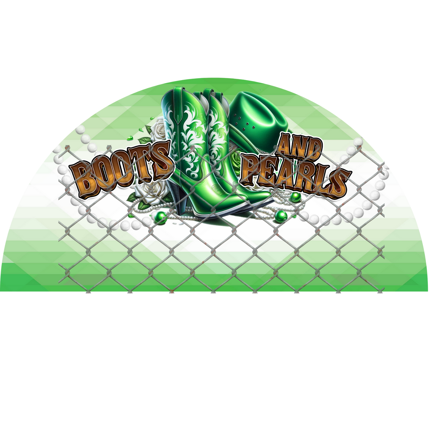 BOOTS & PEARLS (COLORS) CLACK FAN TRANSFERS (SINGLES) (Sublimation)(Ready to Press)