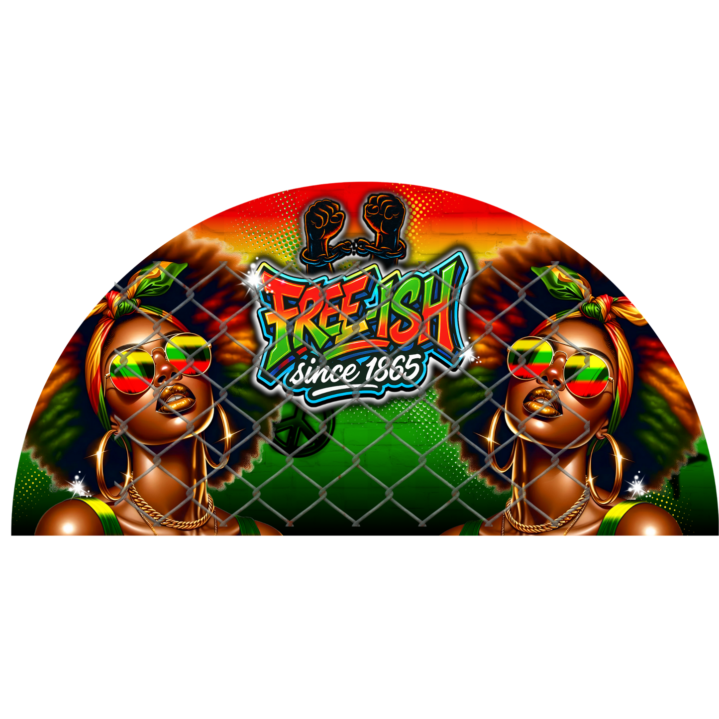 JUNETEENTH CLACK FAN TRANSFERS (SINGLES) (Sublimation)(Ready To Press)