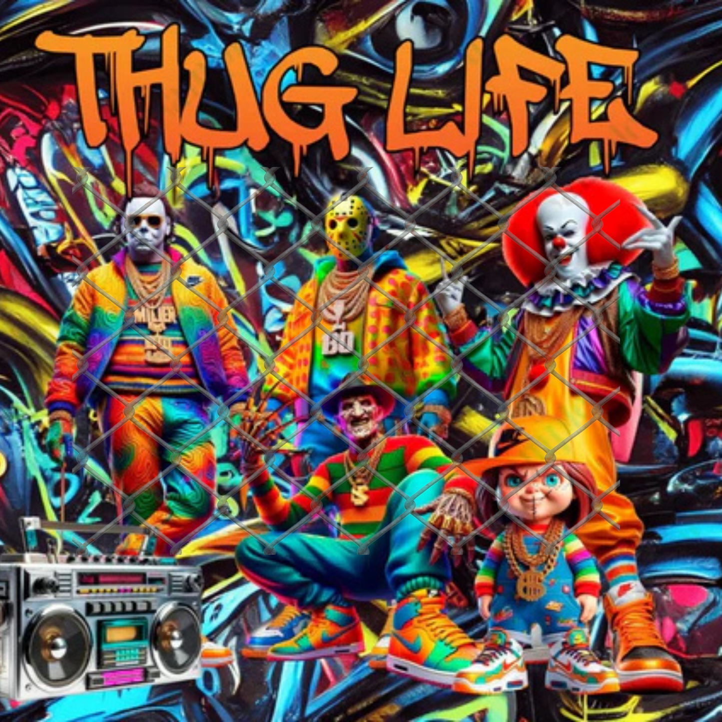 $2 Tuesday ONLY - 20oz Thug Life Halloween Sublimation Tumbler Wraps
