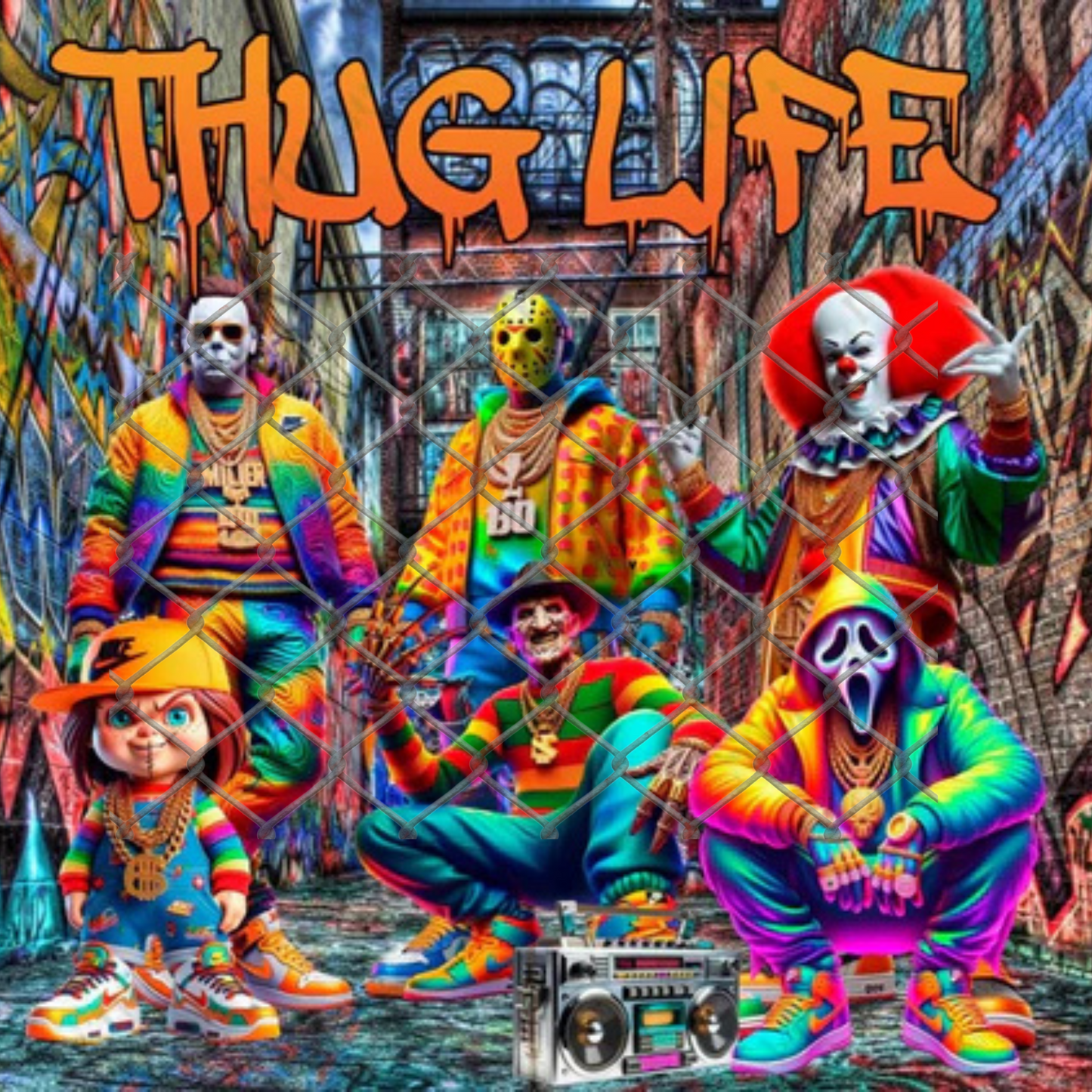 $2 Tuesday ONLY - 20oz Thug Life Halloween Sublimation Tumbler Wraps