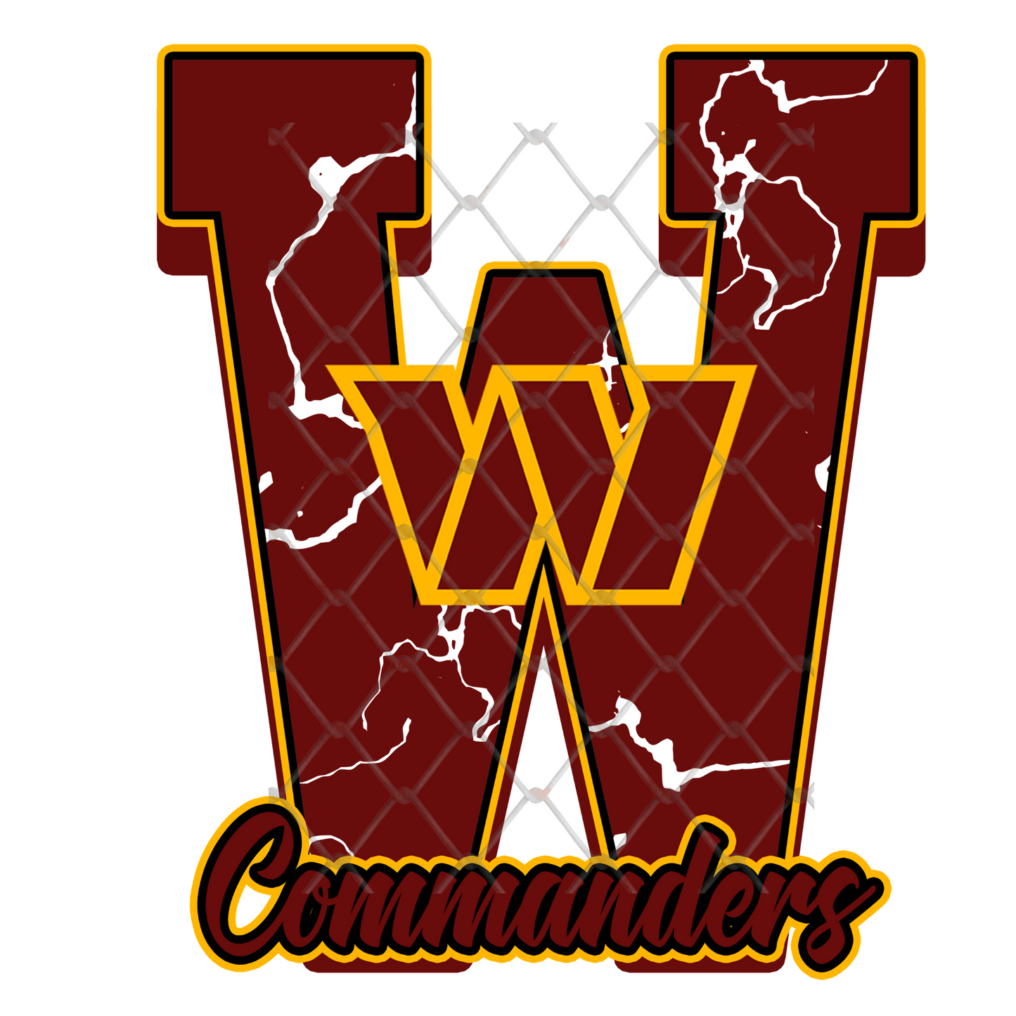 $2 Tuesday ONLY - FOOTBALL MARBLE LETTER T-SHIRT TRANSFERS (SUBLIMATION)