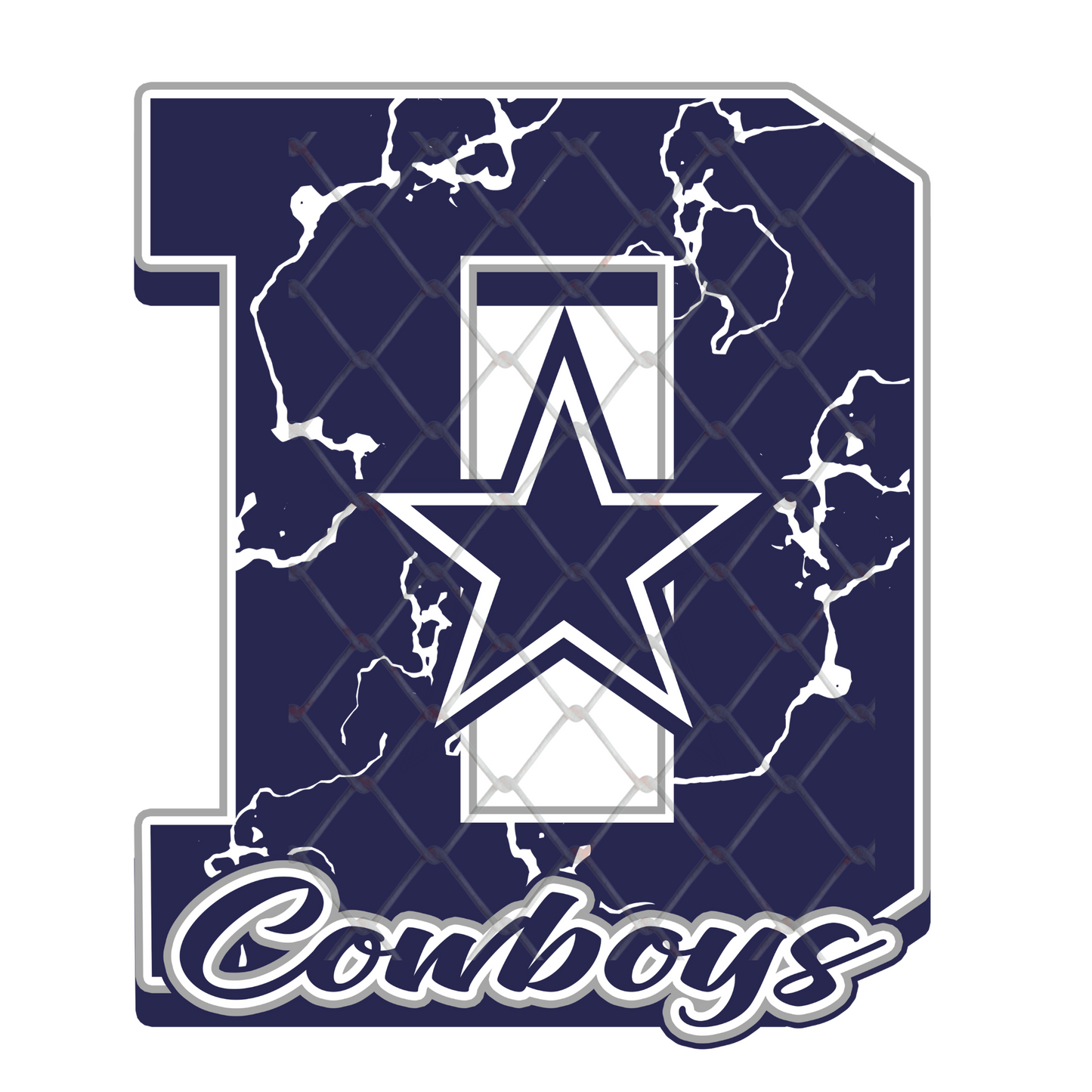 $2 Tuesday ONLY - FOOTBALL MARBLE LETTER T-SHIRT TRANSFERS (SUBLIMATION)