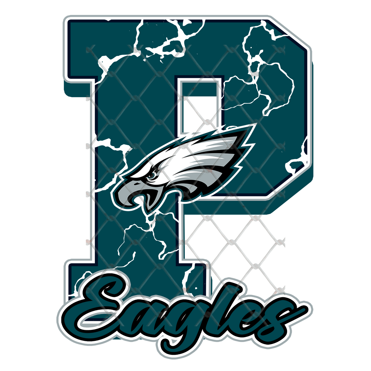 $2 Tuesday ONLY - FOOTBALL MARBLE LETTER T-SHIRT TRANSFERS (SUBLIMATION)