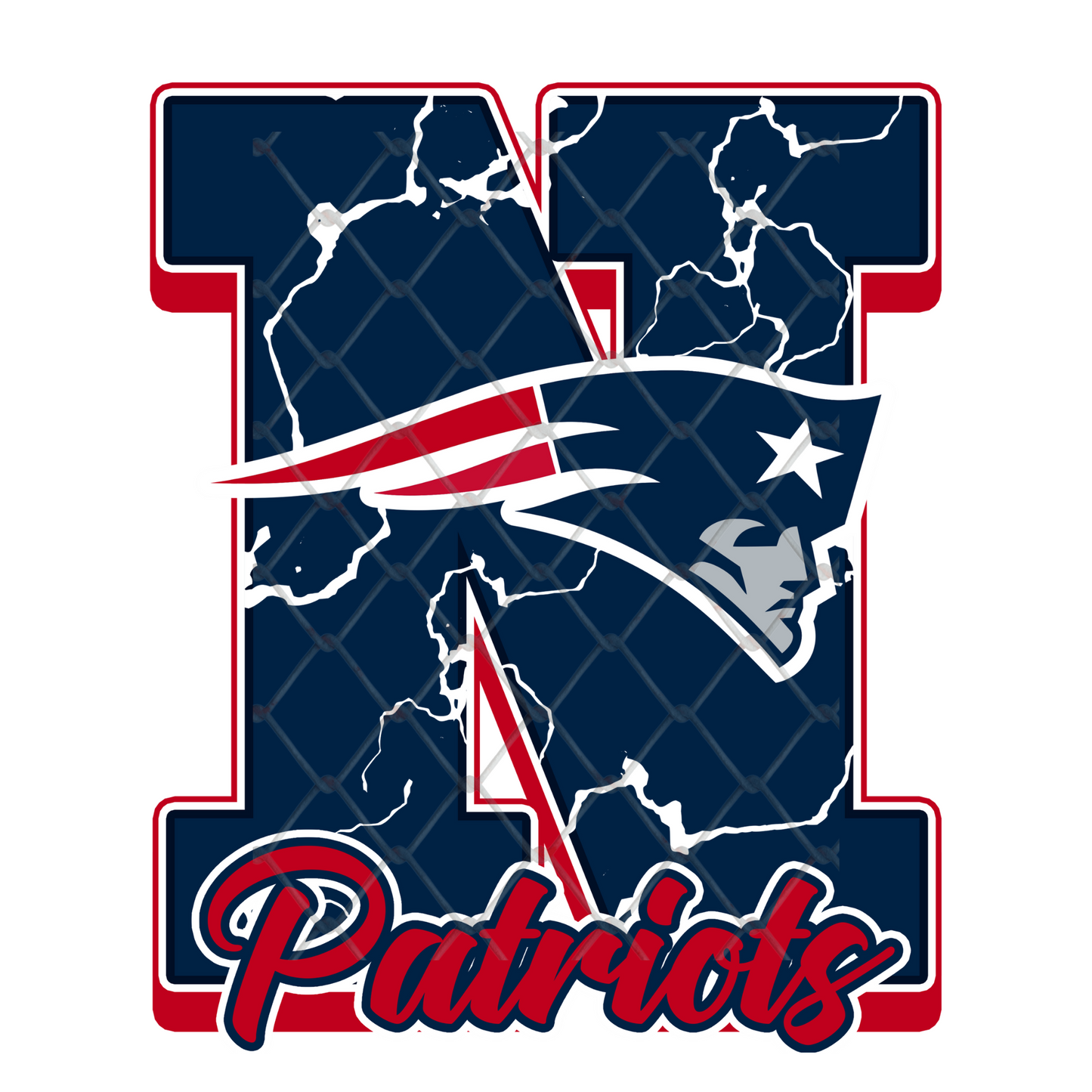 $2 Tuesday ONLY - FOOTBALL MARBLE LETTER T-SHIRT TRANSFERS (SUBLIMATION)