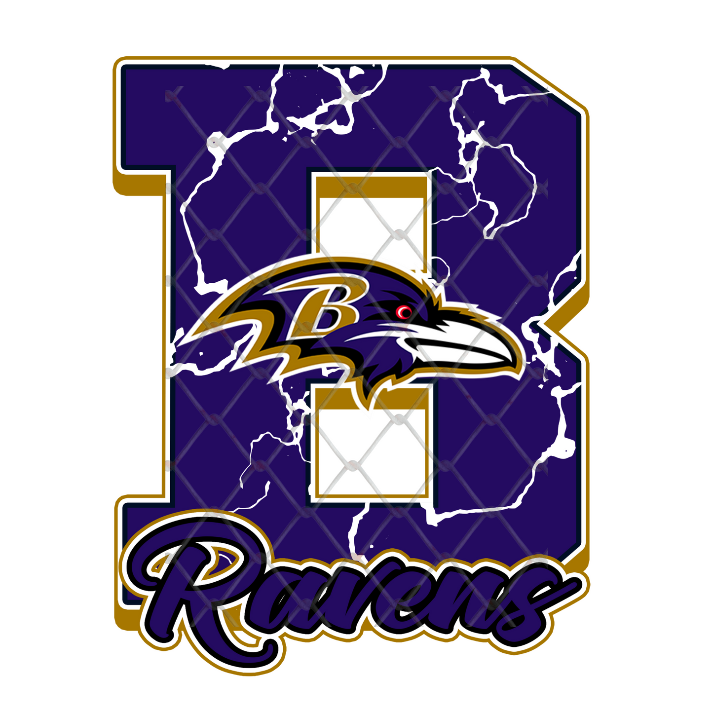 $2 Tuesday ONLY - FOOTBALL MARBLE LETTER T-SHIRT TRANSFERS (SUBLIMATION)