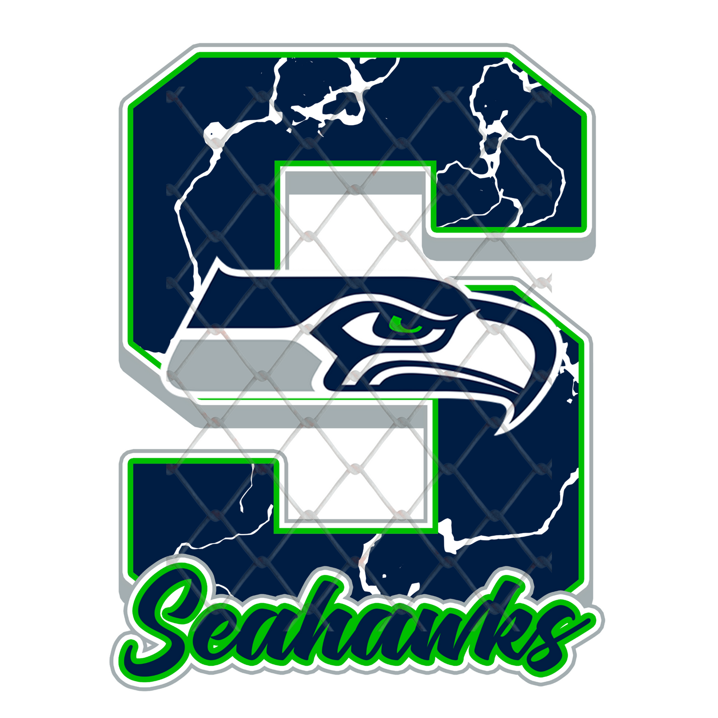 $2 Tuesday ONLY - FOOTBALL MARBLE LETTER T-SHIRT TRANSFERS (SUBLIMATION)