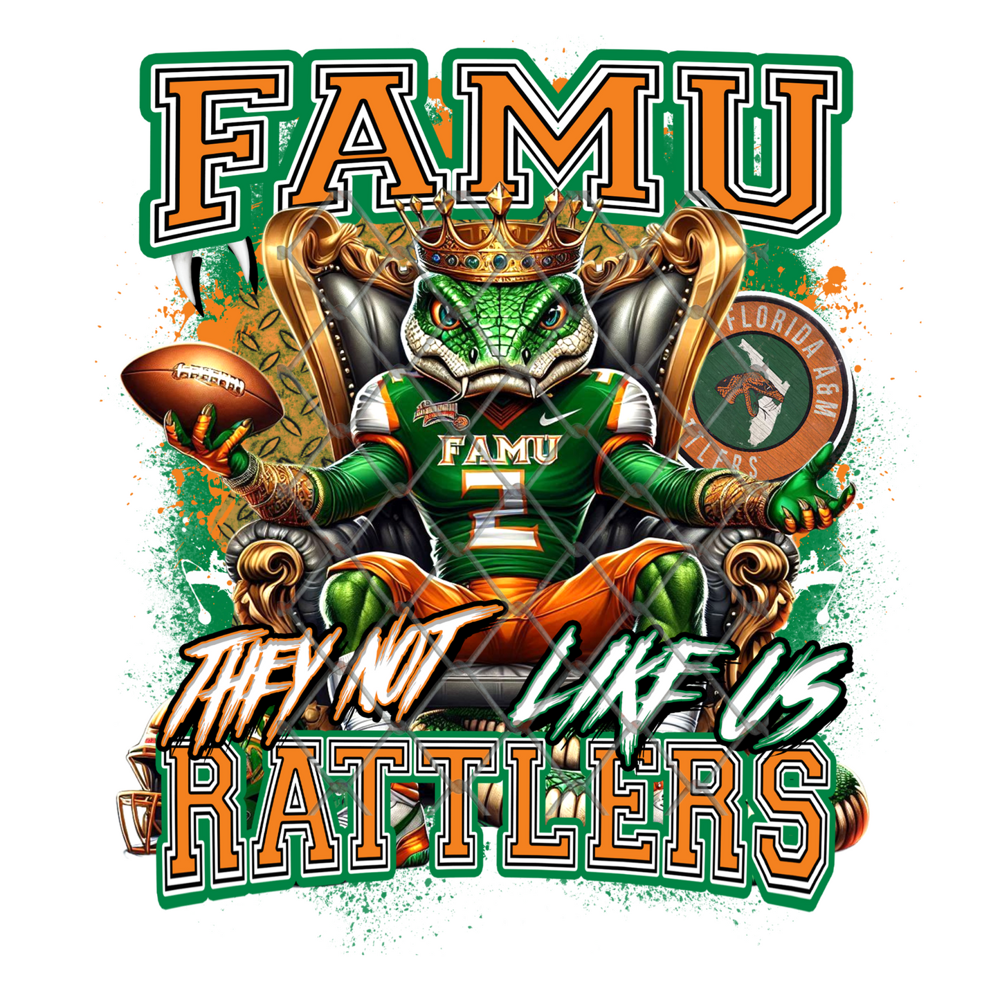 HBCU THEY NOT LIKE US FOOTBALL T-SHIRT TRANSFERS (SUBLIMATION)
