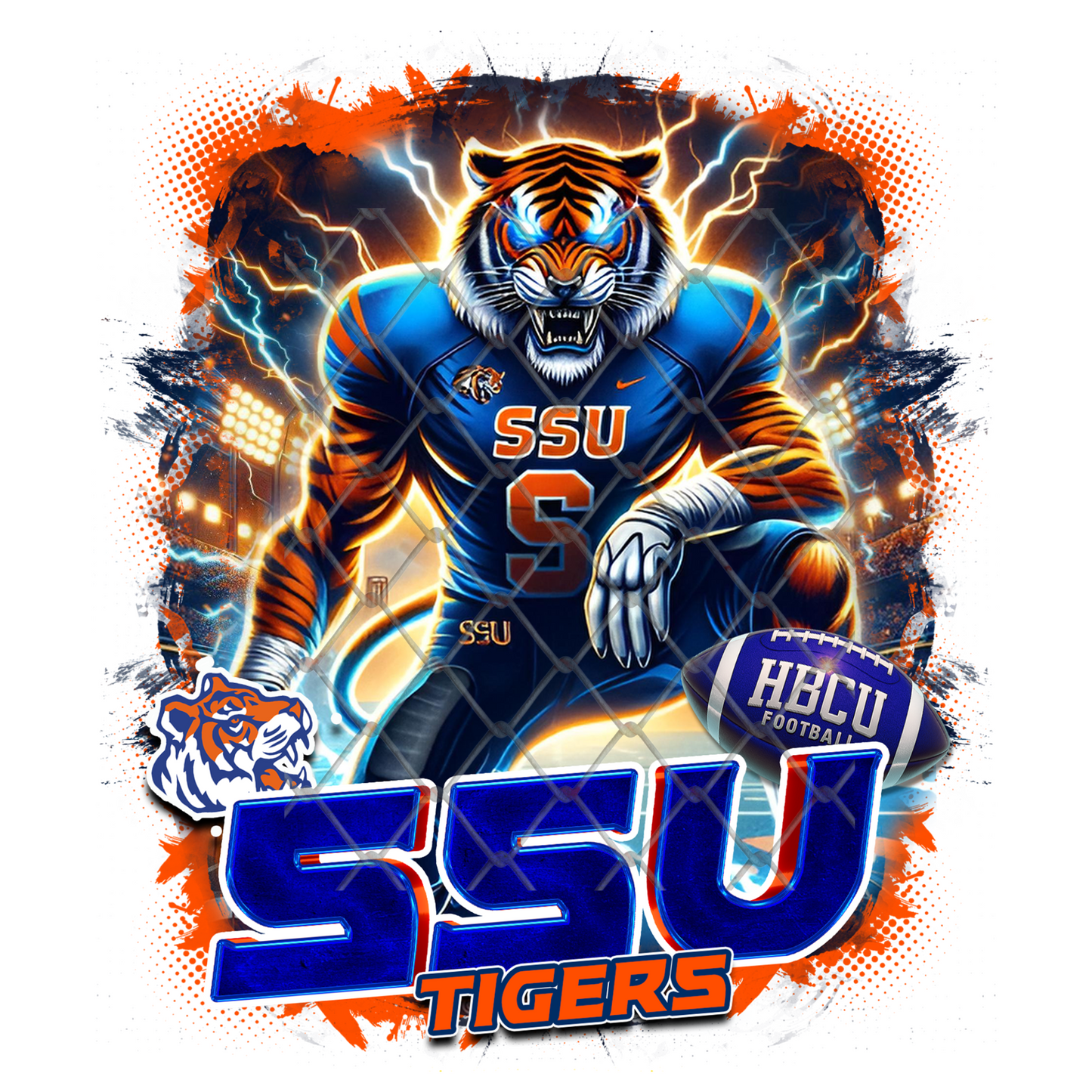 HBCU LIGHTNING FOOTBALL T-SHIRT TRANSFERS (SUBLIMATION)