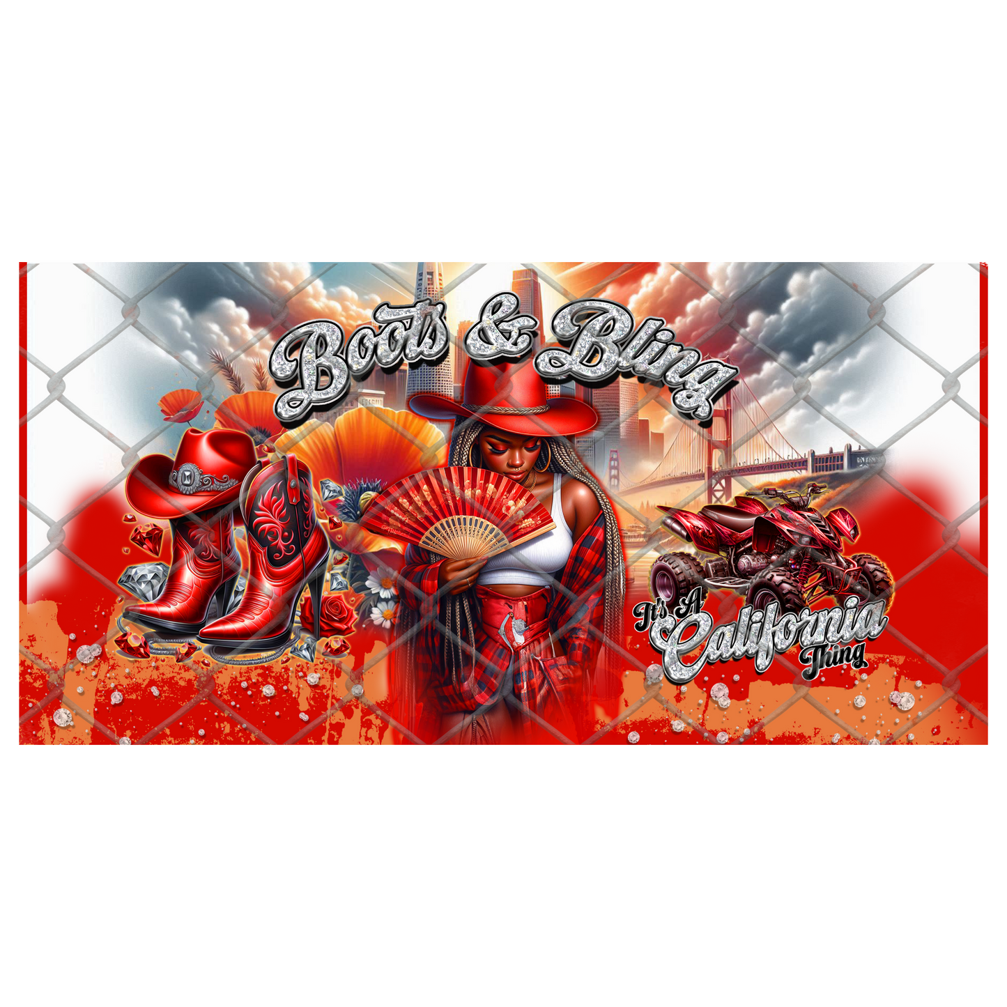 BOOTS & PEARLS (REP MY STATE) CLACK FAN TRANSFERS (Sublimation)(Ready to Press)