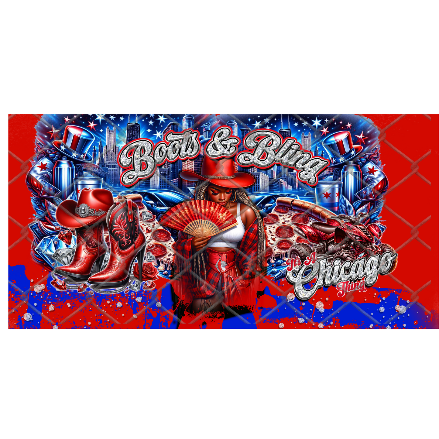 BOOTS & PEARLS (REP MY STATE) CLACK FAN TRANSFERS (Sublimation)(Ready to Press)