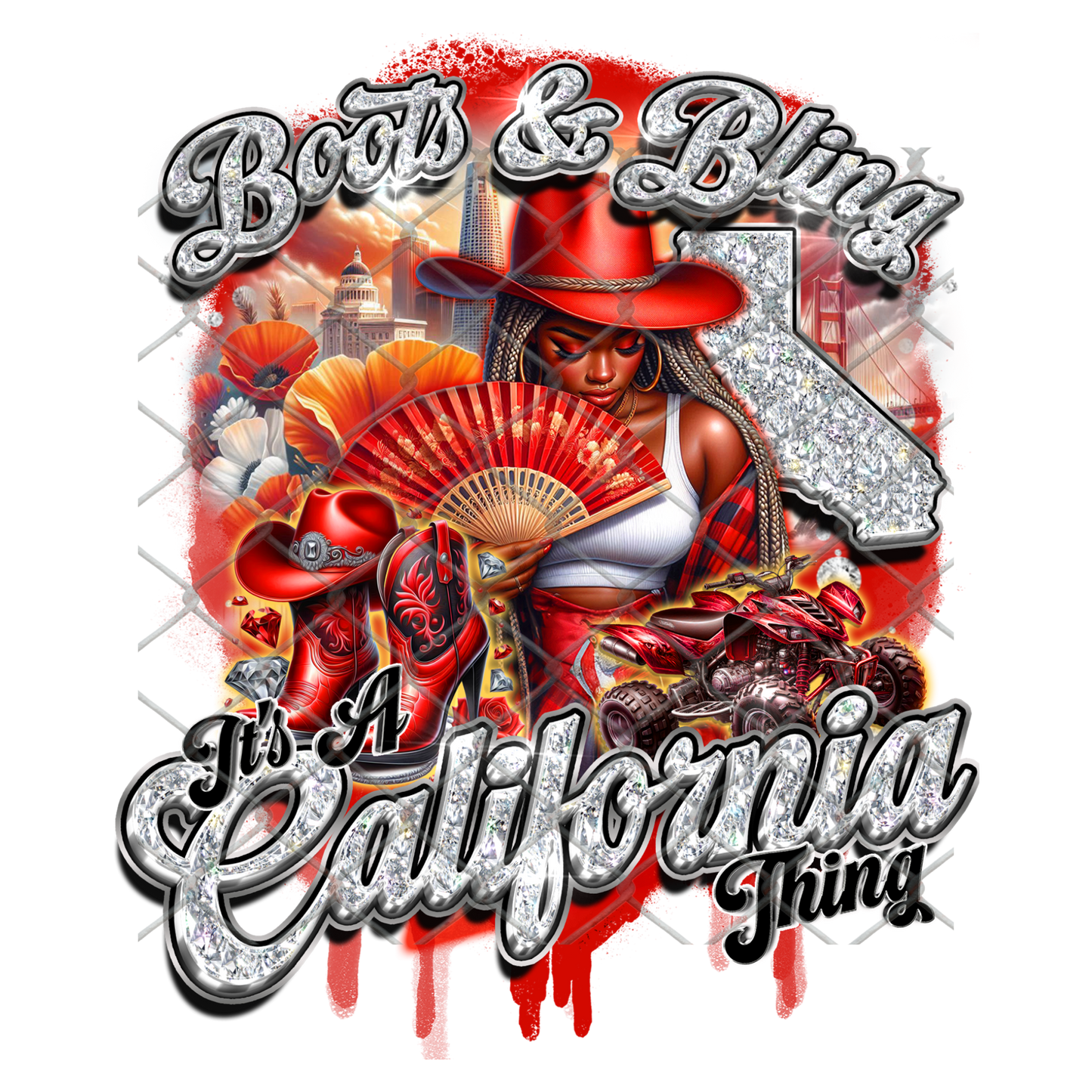 BOOTS (REP YOUR STATE) SUBLIMATION T-SHIRT Transfers