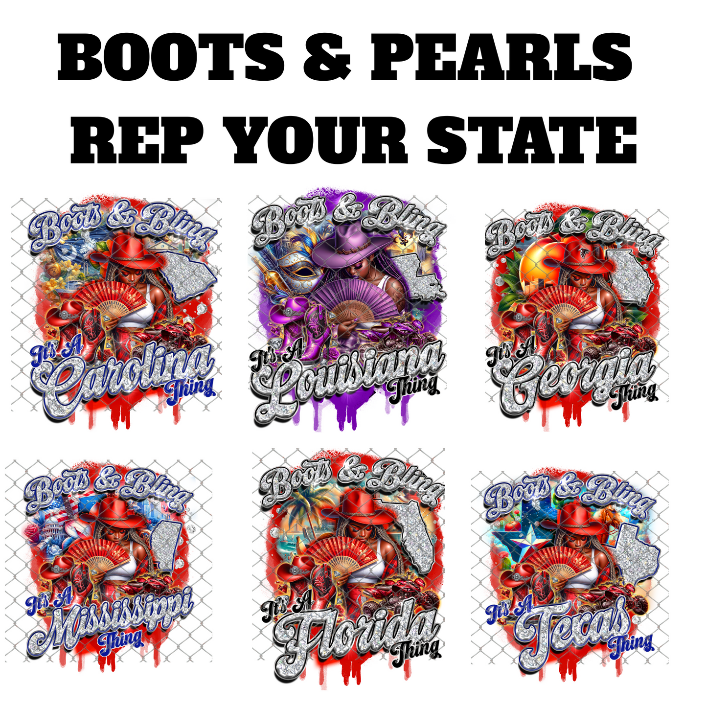 $2 Tuesday ONLY - BOOTS (REP YOUR STATE) SUBLIMATION T-SHIRT Transfers