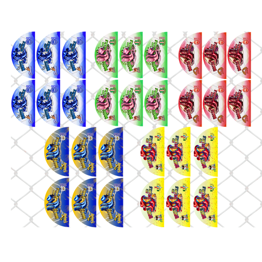 BUNDLE (6PK) - BOOTS & PEARLS (D9 & OES) CLACK FAN TRANSFERS - (Sublimation) (Ready to Press)