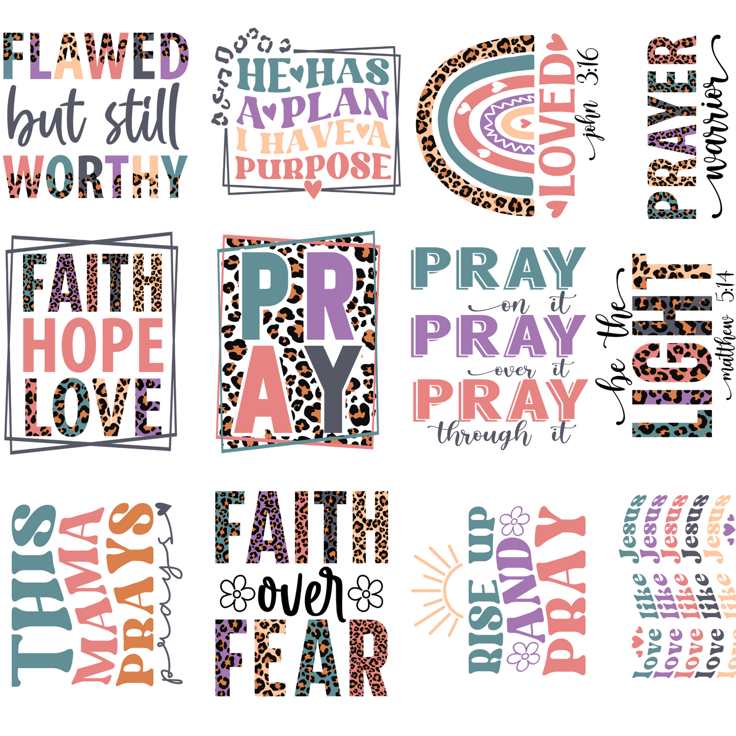 $2 Tuesday ONLY - FAITH T-Shirt Sublimation Transfers