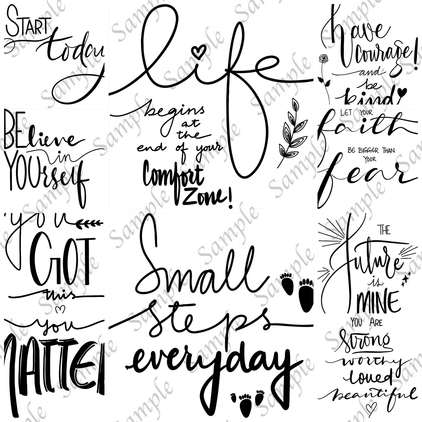 Inspirational Sublimation Transfer Bundles