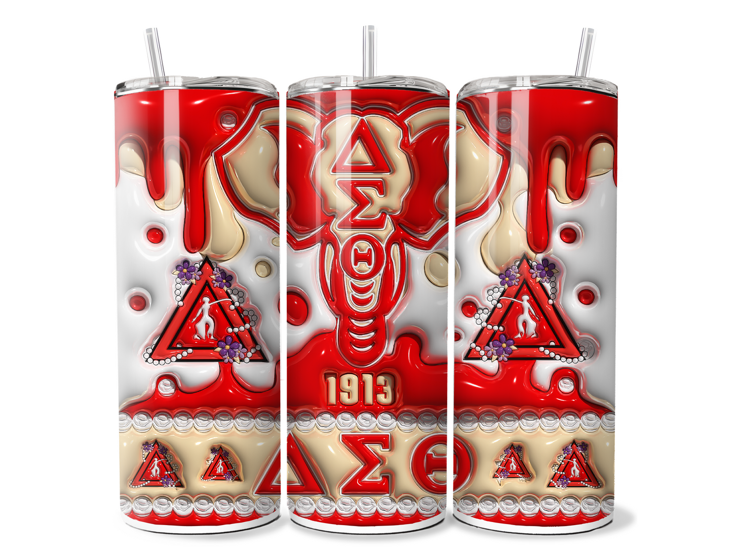 Divine 9 (BUBBLE) 20oz Sublimation Tumbler Wraps