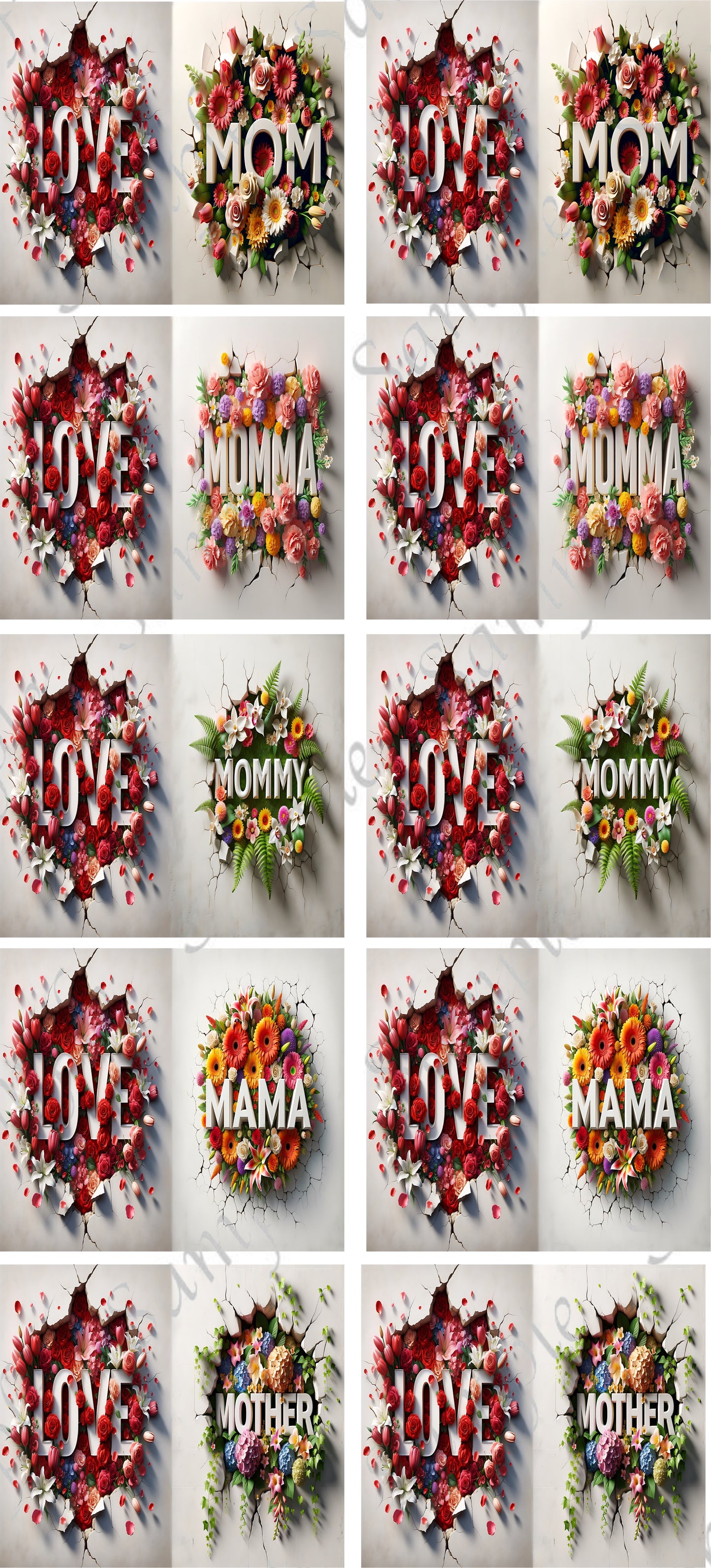 Timeless Mother’sDay (Tumbler Wraps) (Sublimation)