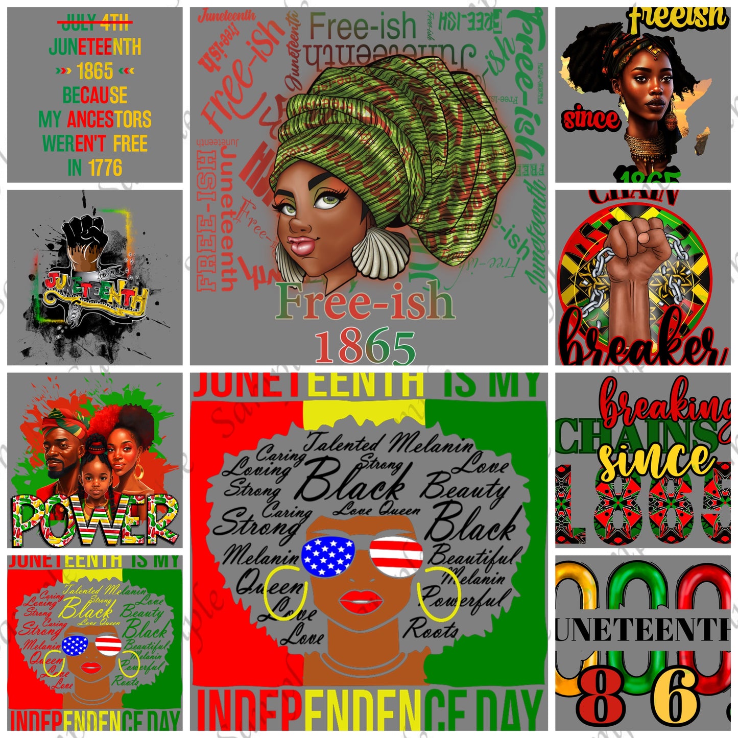 Juneteenth Sublimation Transfer Bundles