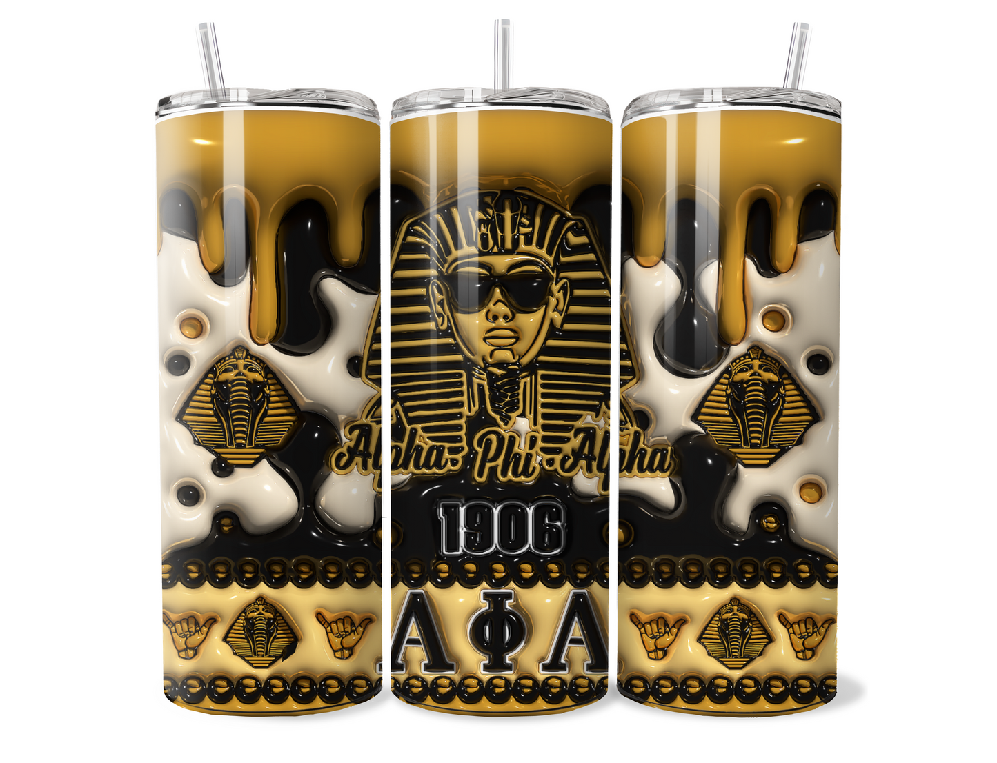 Divine 9 (BUBBLE) 20oz Sublimation Tumbler Wraps