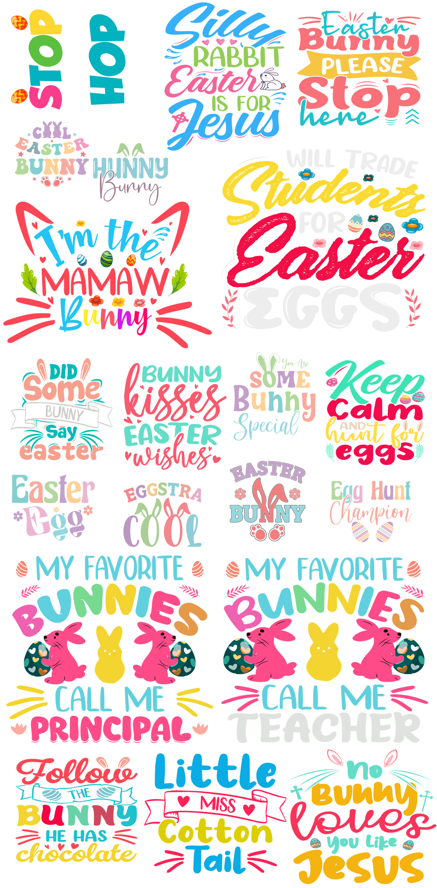 Easter (MIXED) Sublimation Gang Sheet