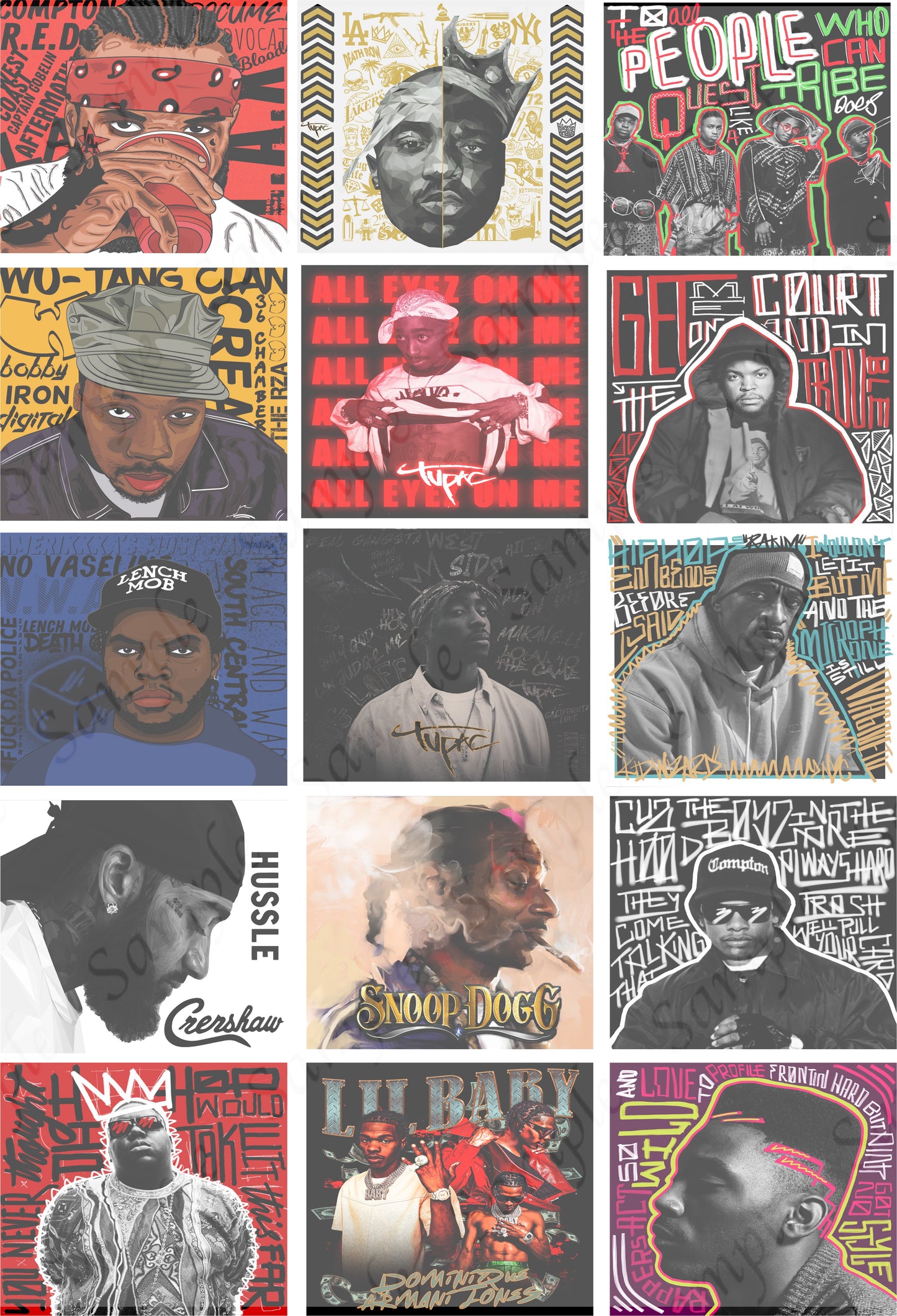 Hip Hop Tumbler Wrap (Sublimation)