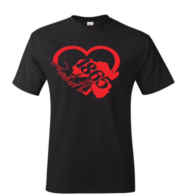 1865 Juneteenth Heart Red
