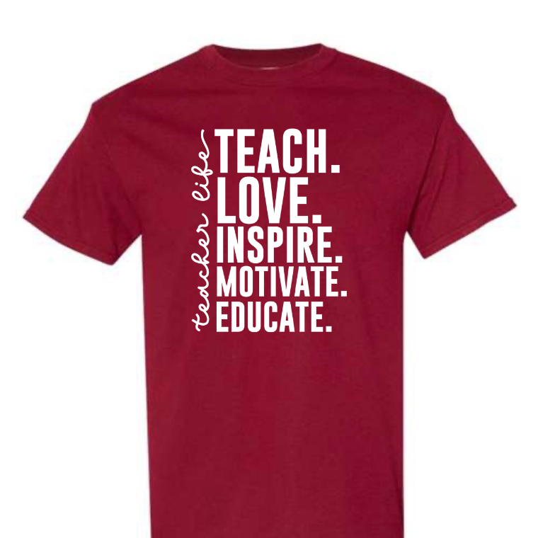Teach Love Inspire (Screen Print TRANSFER ONLY)